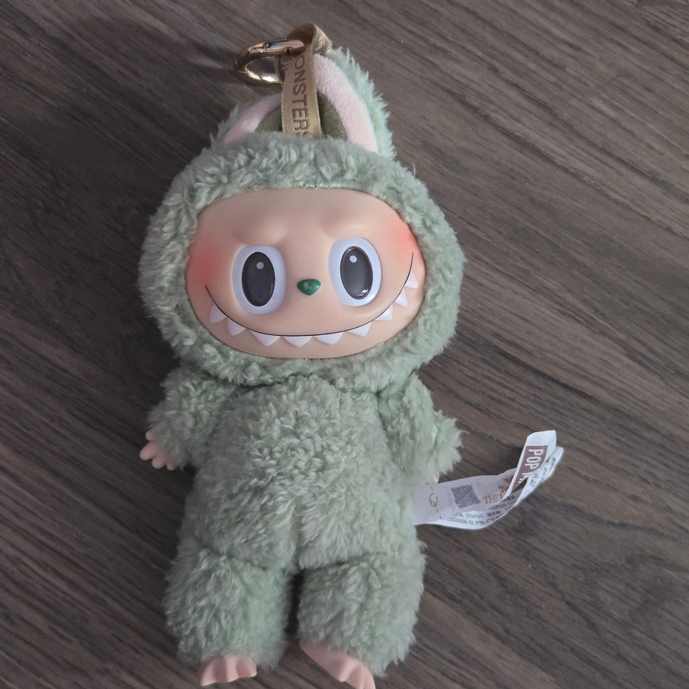 Pop Mart The Monsters Labubu Macaron Plush Pendant Green Grape Vinyl Face Charm